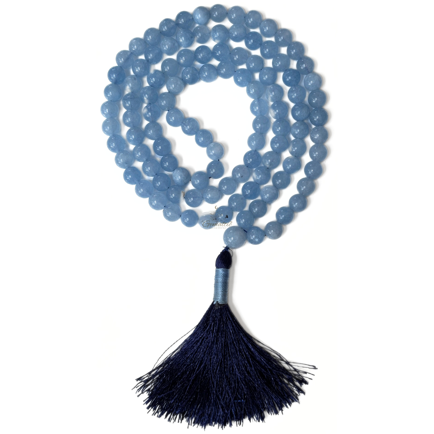 Aquamarine Aquamarine Jap Mala – 108 Beads