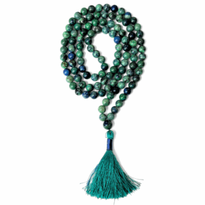 Azurite 108 Beads Jap Mala – Spiritual Healing Necklace
