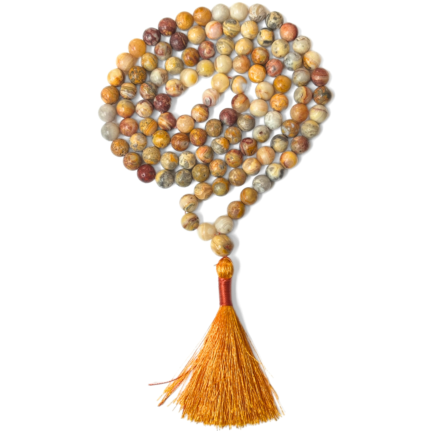 Crazy Lace Agate 108 Beads Jap Mala for Meditation & Healing