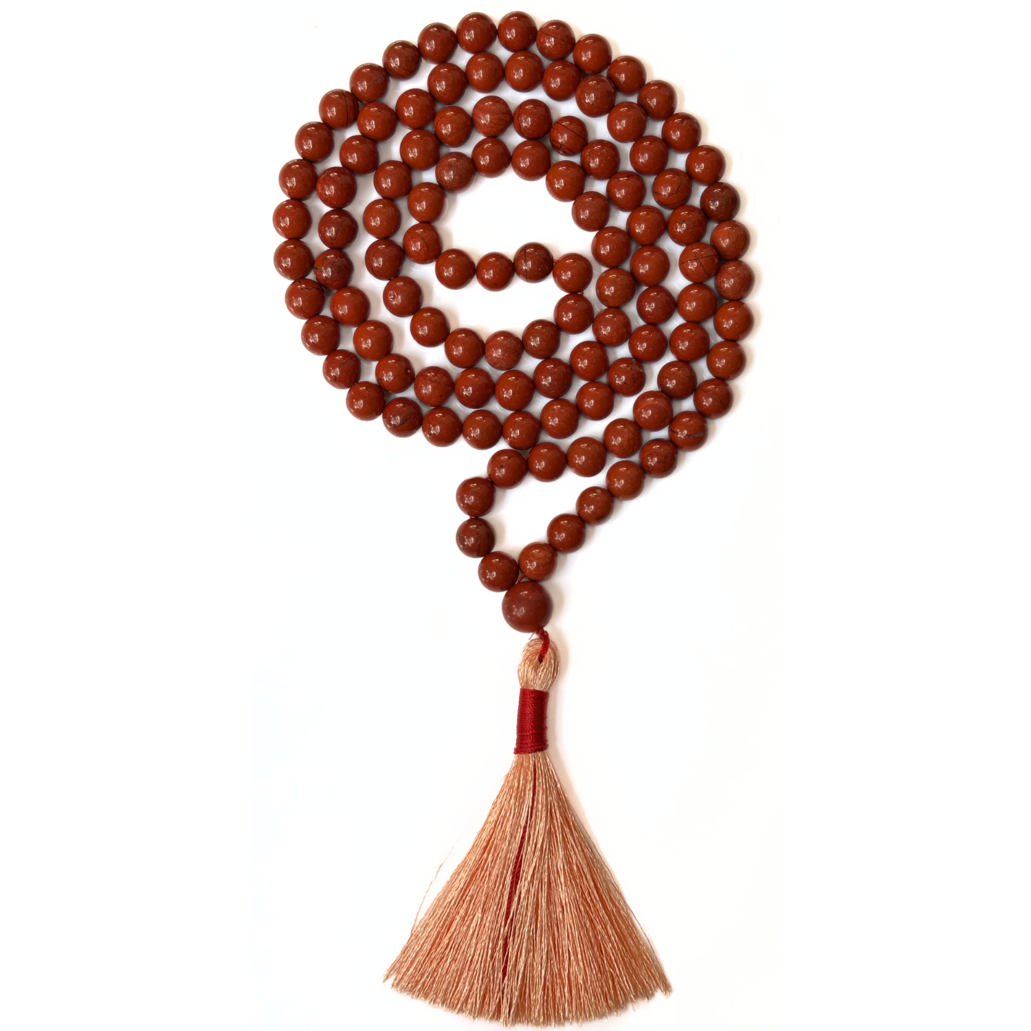 Red Jasper Red Jasper 108 Bead Jap Mala for Meditation & Healing