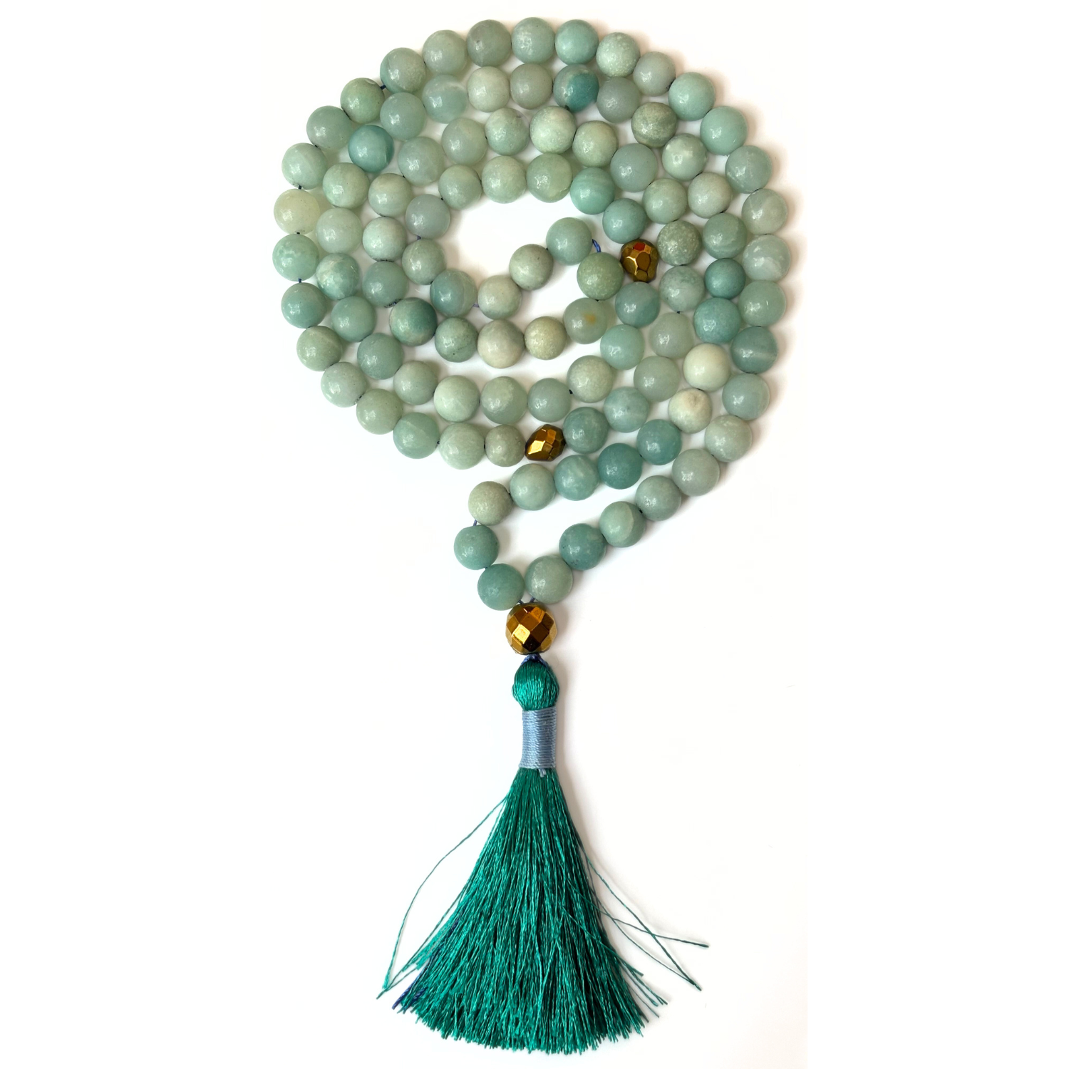 Green Amazonite Tasbih – 100 Prayer Beads for Meditation & Healing