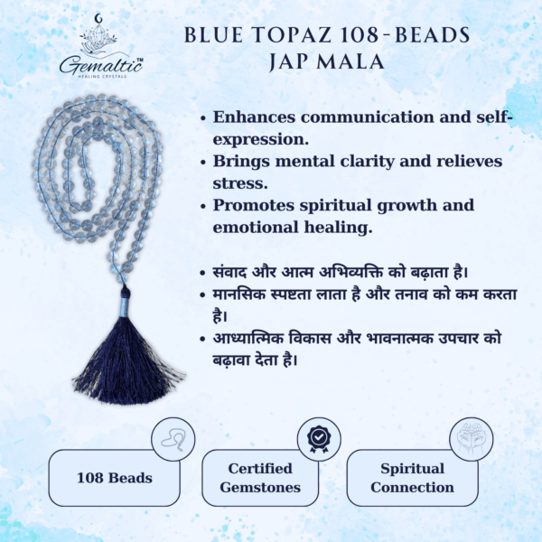 Blue Topaz Jap Mala
