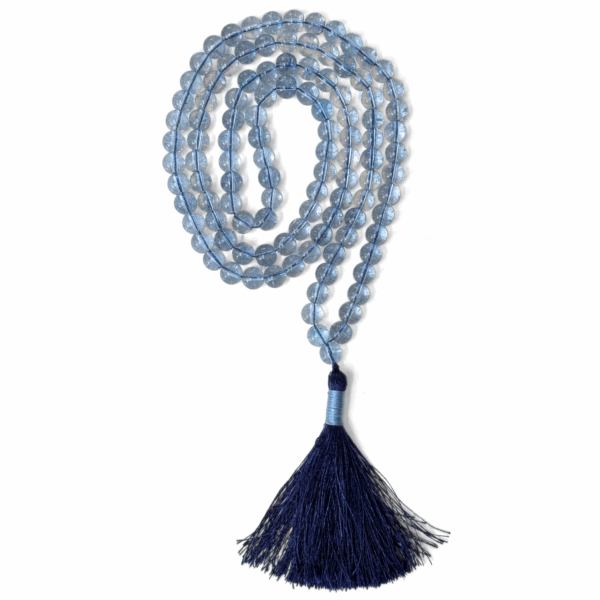 Blue Topaz Jap Mala – 108 Prayer Beads