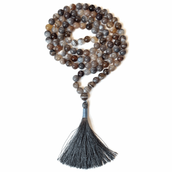 Botswana Agate Jap Mala – 108 Healing Beads