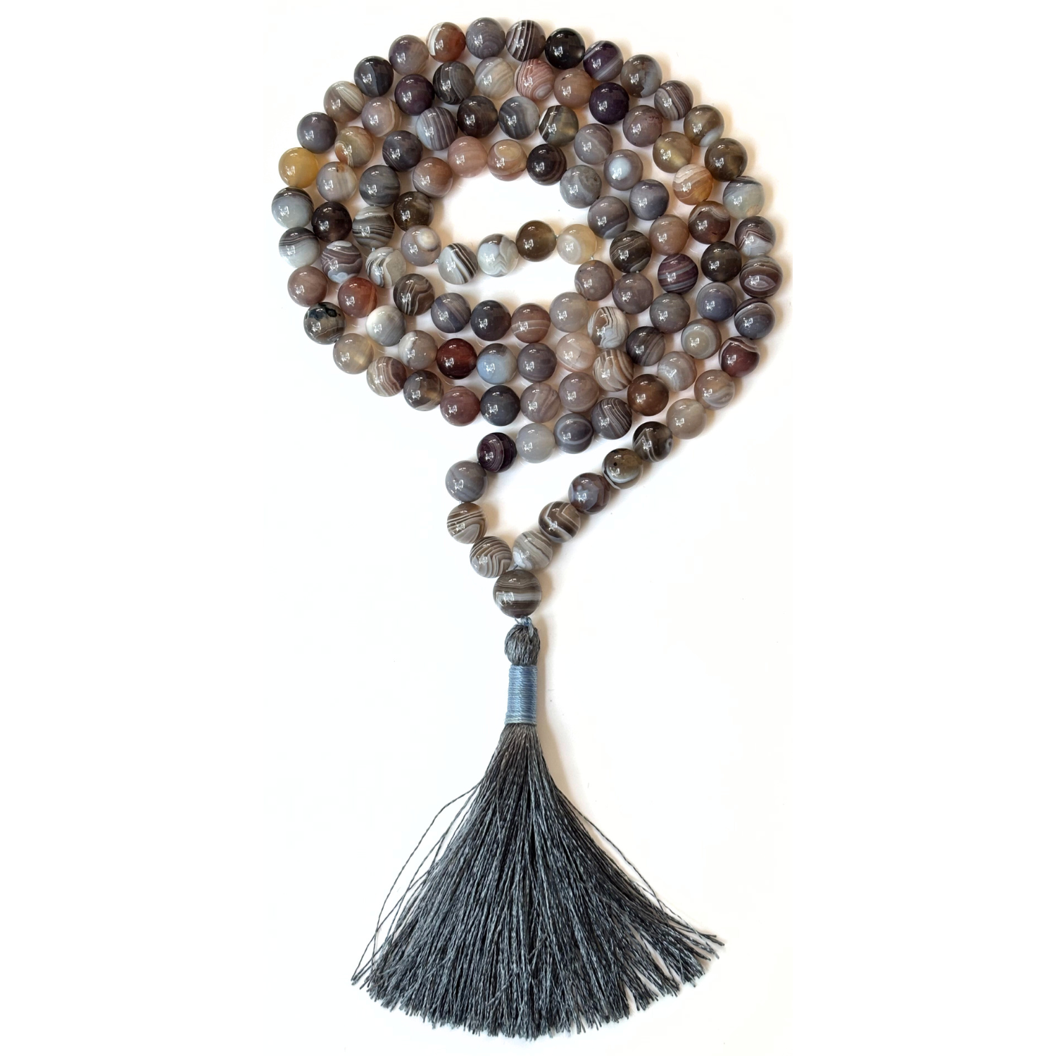 Botswana Botswana Agate Jap Mala – 108 Healing Beads
