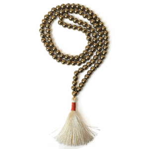 Golden Hematite Jap Mala - 108 Beads for Meditation & Healing