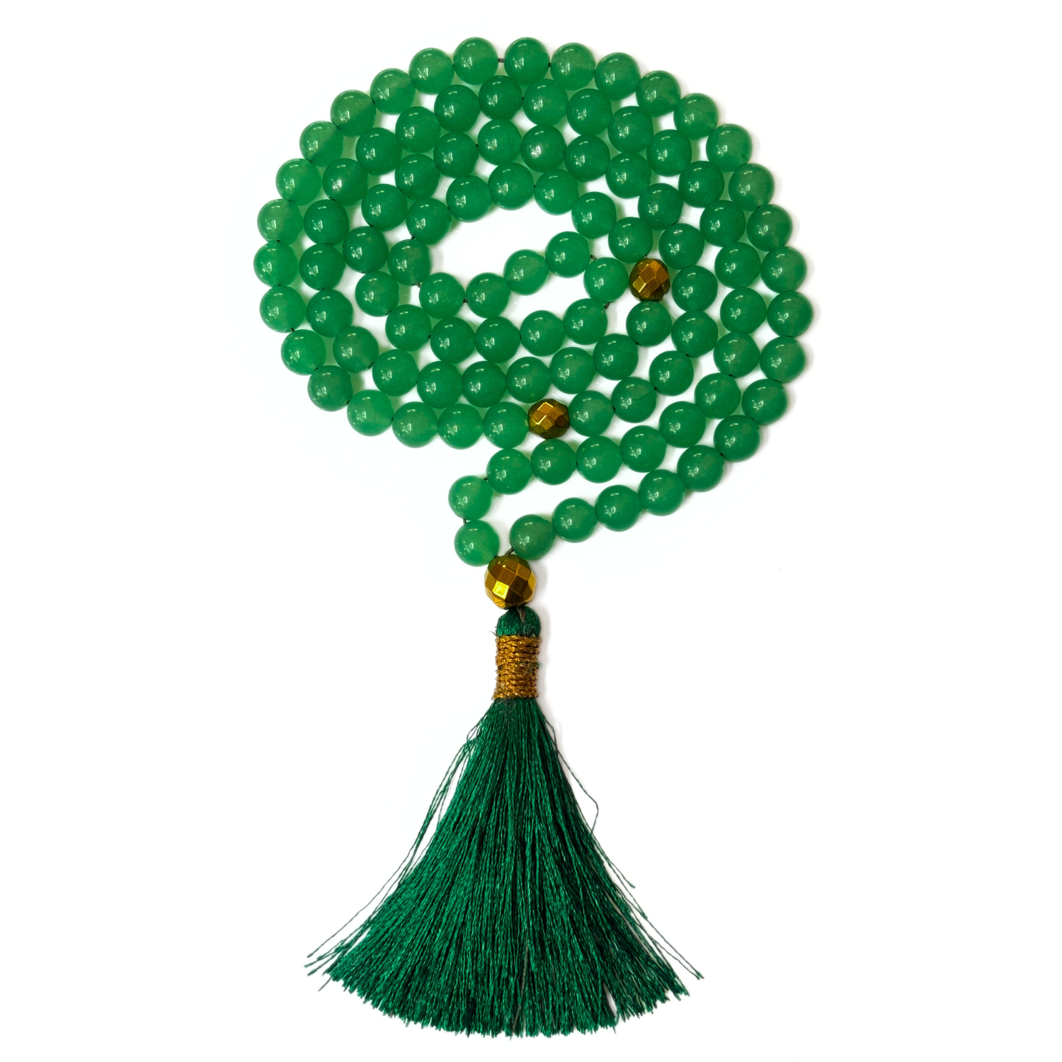 Green Aventurine Tasbih - 100 Beads Prayer Beads Necklace