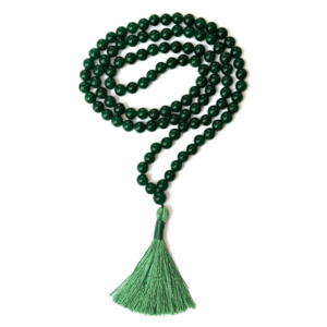Green Jade 108 Beads Jap Mala for Meditation & Healing