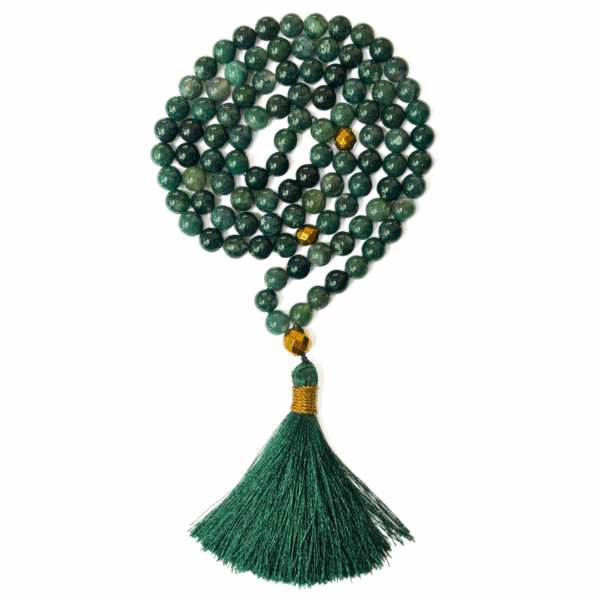 Moss Agate Tasbih – 100 Prayer Beads