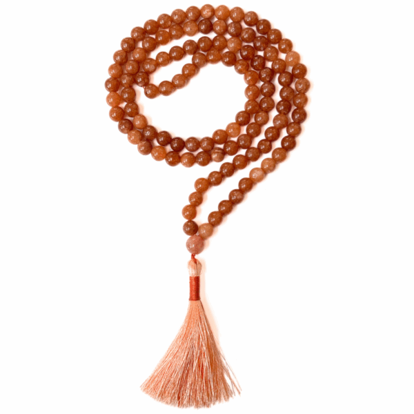 Sunstone Jap Mala – 108 Beads for Meditation & Style