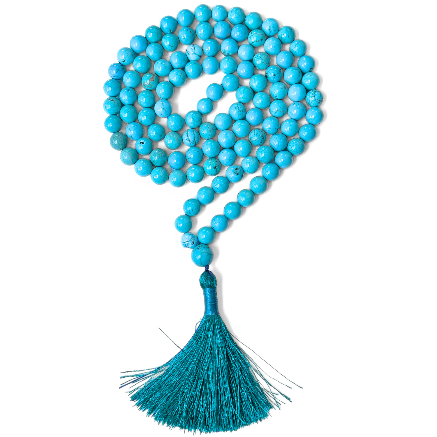 Turquoise Blue Turquoise Blue Jap Mala 108 Beads Necklace