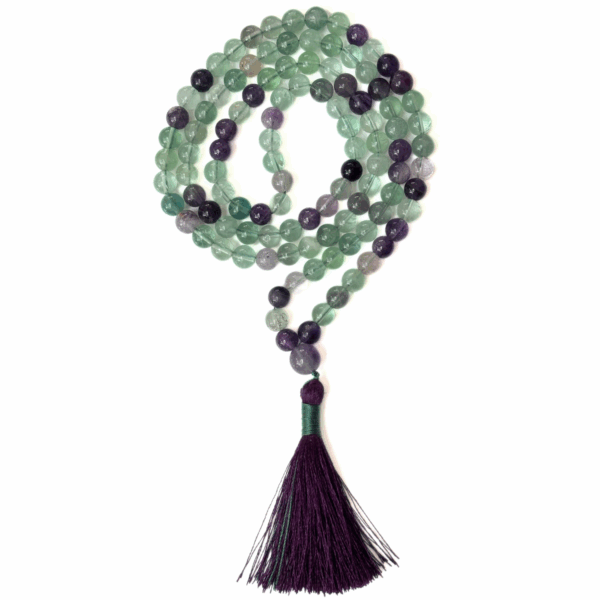 Fluorite 108 Beads Jap Mala for Meditation & Healing