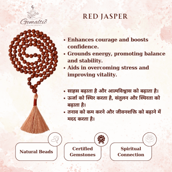Red Jasper Jap Mala