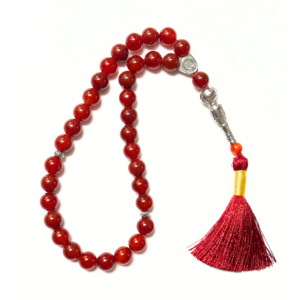 Red Hakik 100 Beads Tasbih