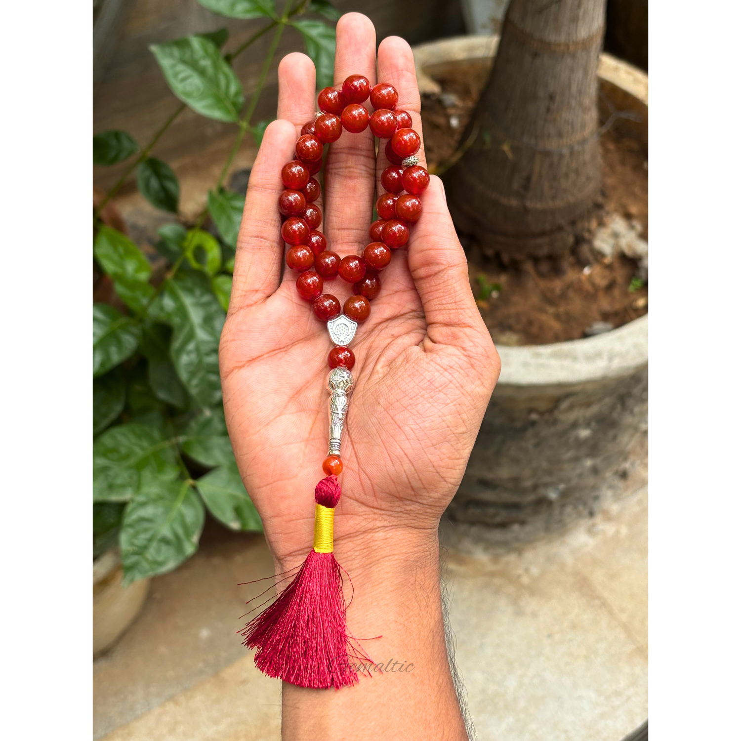 Red Hakik 100 Beads Tasbih