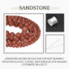 Sandstone Natural AAA Beads For Bracelet Necklace DIY Jewelry Making Design 45-48 Beads
