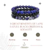 Gemstones Beaded Bracelets Healing Crystal Stone Stretch Elastic Bracelet Lapis Lazuli