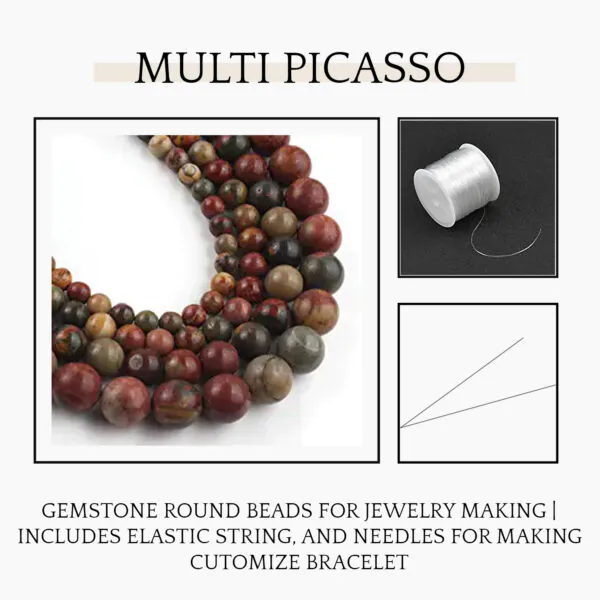 Multi Picasso Natural AAA Beads For Bracelet Necklace DIY Jewelry Making Design 45-48 Beads
