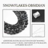 Snowflakes Obsidian Natural AAA Beads For Bracelet