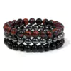 Gemstones Beaded Bracelets Healing Crystal Stone Stretch Elastic Bracelet Red Tiger Eye