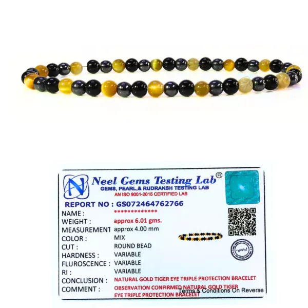 Gold Triple Protection Natural AAA Bracelet