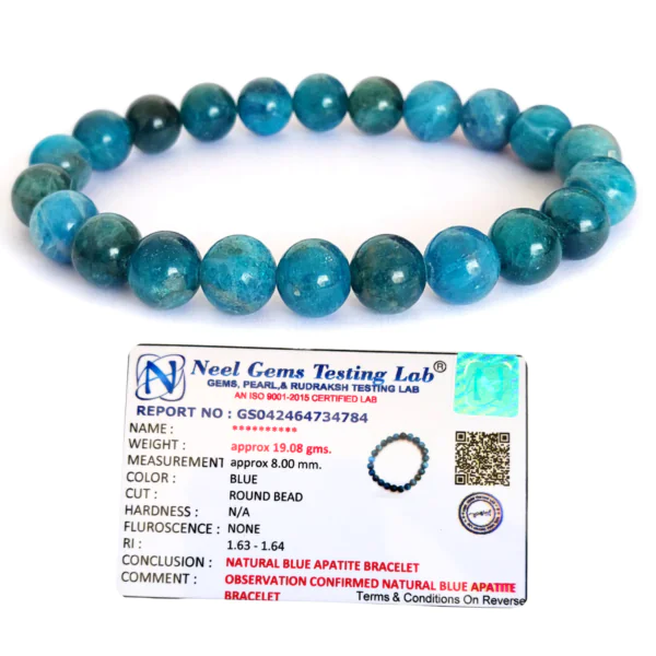 Blue Apatite Natural AAA Bracelet