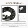 Black Obsidian Natural AAA Beads For Bracelet