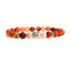 Red Sulemani Hakik With Buddha Head 8MM Bracelet