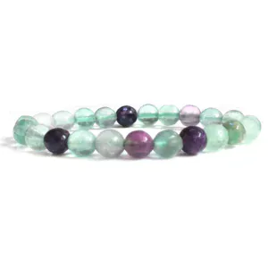 Fluorite Faceted Beads Bracelet