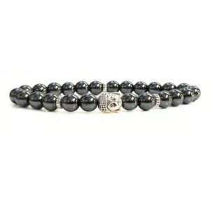 Hematite With Buddha Head 8MM Bracelet